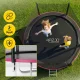 4Fizjo CLASSIC sodo batutas vaikams, 252 cm (8FT), rožinis/juodas