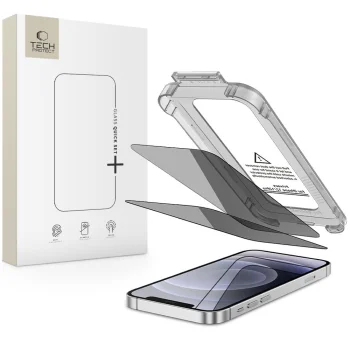 Tech-Protect Quick Set Spy+ Privacy Glass 2-Pack for iPhone 12 / 12 Pro