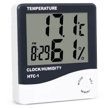 Weather station clock thermometer