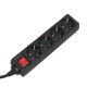 Maclean MCE194G Power Strip with Switch, 4 Outlets, 5m, 3500W