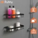 Ruhhy 23170 Bathroom Shelf Set, 2 pcs, Black