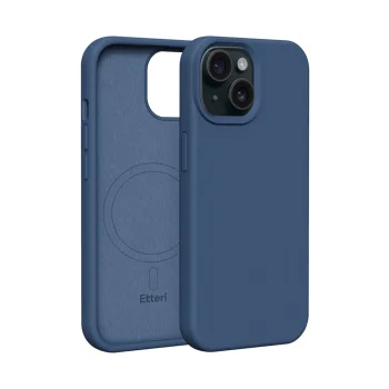 Etteri Silicone Mag Case for Apple iPhone 15 6.1", Dark Blue