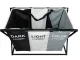 Freestanding 3-Compartment Laundry Basket Organizer 135 L, Foldable, Black/White/Grey