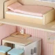 Dollhouse in a Suitcase with Wooden Furniture, 25 pcs, Pink