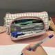 Maaleo 00024509 Two-Compartment School Pencil Case, White Checkered
