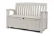 Keter Patio Garden Bench Storage Box 227L, White