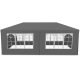 Garden Gazebo Party Tent 3x6 m MultiGarden with 6 Walls, grey