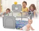 Nicekids Baby Playpen and Dry Pool with Basket, 125 x 125 cm, Grey