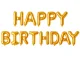 Happy Birthday Foil Balloon Garland Party Decoration, Gold