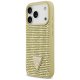 Guess Rhinestone Triangle Logo iPhone 17 Pro Case - Gold