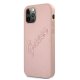 Apple iPhone 12 Pro Max 6.7\'\' Guess Saffiano Vintage Script Case Cover (GUHCP12LRSAVSRG), Pink