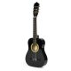 ECOTOYS Large Wooden Kids Guitar with 6 Strings, Black