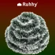 Ruhhy 22310 Christmas Tree Garland, Frosted, 6m, Green/White