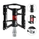 Rockbros JT410 Bicycle Pedals with 4 Bearings, Black