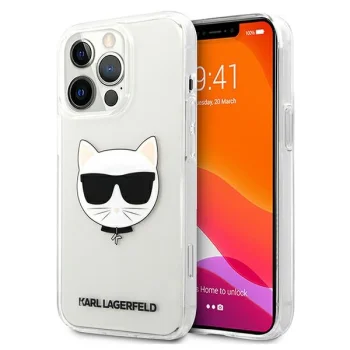 Karl Lagerfeld iPhone 13 Pro Max Case Choupette Head, Transparent