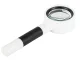 Classic Magnifying Glass with 35mm Glass Lens, 16x Magnification, Black/White