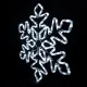 LED Snowflake Light Decoration 55 cm, Cold White