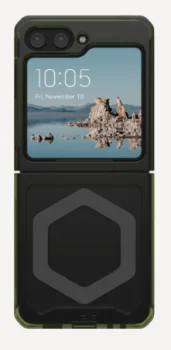 Samsung Galaxy Z Flip 5 ( SM-F731B/DS ) UAG Plyo MagSafe Hard Case Cover, Green Gray