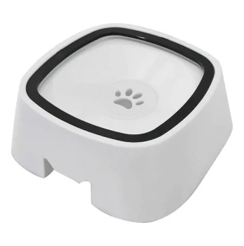 Floating No-Spill Pet Bowl, 1 L, White/Grey