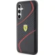 Ferrari Samsung Galaxy S23 FE Case Twist Metal Logo, Black