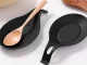 Silicone Spoon Rest and Kitchen Utensil Holder, Black