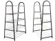 5-Tier Shoe Rack, Black/Silver, 79x54x28 cm