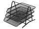 Metal Mesh Desk Organiser with 3 Drawers for A4 Files, Black