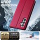 Samsung Galaxy A35 ( SM-A356E/DS ) LC.IMEEKE PU Leather Wallet Protective Book Case Cover, Red