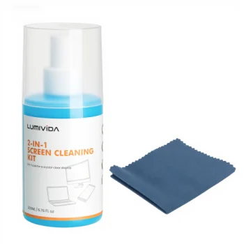 2-in-1 Screen Cleaner Kit with 200 ml Spray and Polar Fleece Cloth