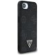 Guess Grained Hot Stamp Peony Triangle Logo MagSafe Case for iPhone 16e, Black