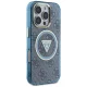 Guess IML Metal Glitter 4G MagSafe Case for iPhone 16 Pro - Blue