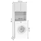 Modernhome Over-Washing Machine Bathroom Cabinet, White