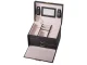 Large Jewelry Box Organizer with Key, Black