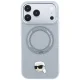 Karl Lagerfeld iPhone 18 Pro Max / 17 Pro Max dėklas Ring Stand 360 MagSafe, pilkas