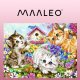 Maaleo Paint by Numbers Kit Kittens, 40x50 cm