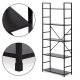 Modernhome CWJ6024144LG BLACK Wooden Shelf, 5 Shelves, Black