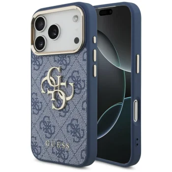 Guess 4G Big 4G Classic Logo Case for iPhone 18 Pro / 17 Pro, Blue