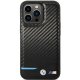 Apple iPhone 13 Pro Max 6,7\" BMW Leather Carbon Case Cover (BMHCP13X22NBCK), Black