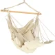 Brazilian Hanging Chair with Footrest, 130cm, Beige