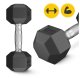 4Fizjo HEX Hexagonal Dumbbell 5 kg, Black