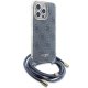 Guess Crossbody Cord 4G Print case for iPhone 15 Pro Max - blue