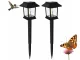 Solar Garden Lights with Dusk Sensor, 2 pcs, Black