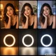 LED RGB Ring Light with Phone Holder and USB Power (34 cm)