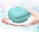 Silicone pet washing brush with shampoo dispenser, mint color