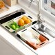 Adjustable Over The Sink Dish Drying Rack, Green