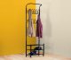ModernHome Clothes Rack with 3-Tier Shoe Shelf GH-201, Black