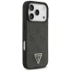 Guess Leather 4G Triangle Strass MagSafe Case for iPhone 18 Pro / 17 Pro, Black