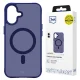 3mk Smoke MagCase dėklas iPhone 16 su MagSafe, mėlynas pusiau permatomas