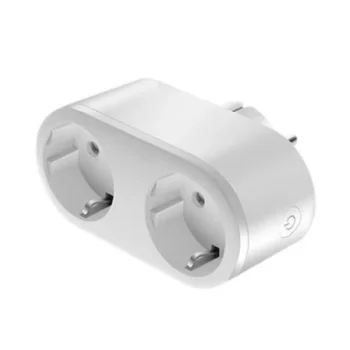 Tuya Wi-Fi Smart Socket Double EU with Power Monitoring, 16A, White