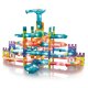 Magnetic Tiles Marble Run 166 Piece Set with LED Lights STEM Building Toy for Kids